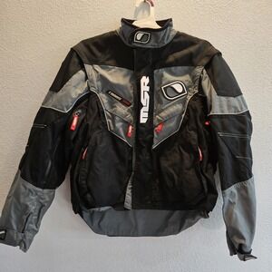MSR XC Motorcycle Jacket Mens Large Black Gray Motocross Dirt Bike Riding Coat
